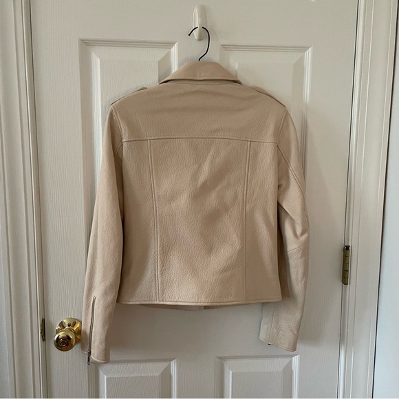 LTH JKT Leather Kas Biker Jacket Cream Off White Blanc Women’s Small NEW W/ TAGS - Picture 4 of 6